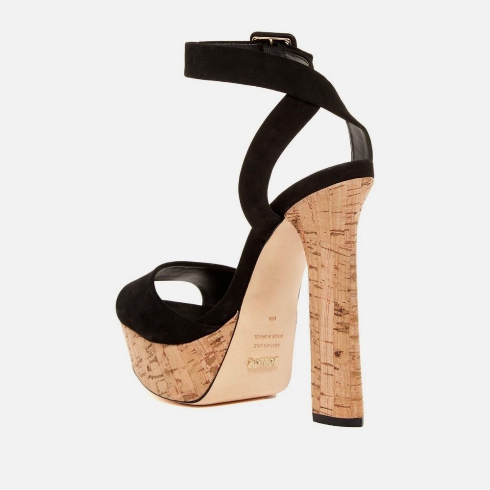 Schutz Amatista Suede Platform Sandal - Picture 3 of 4